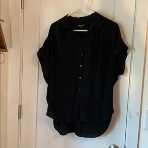 Madewell central drapery shirt.  Black size M.